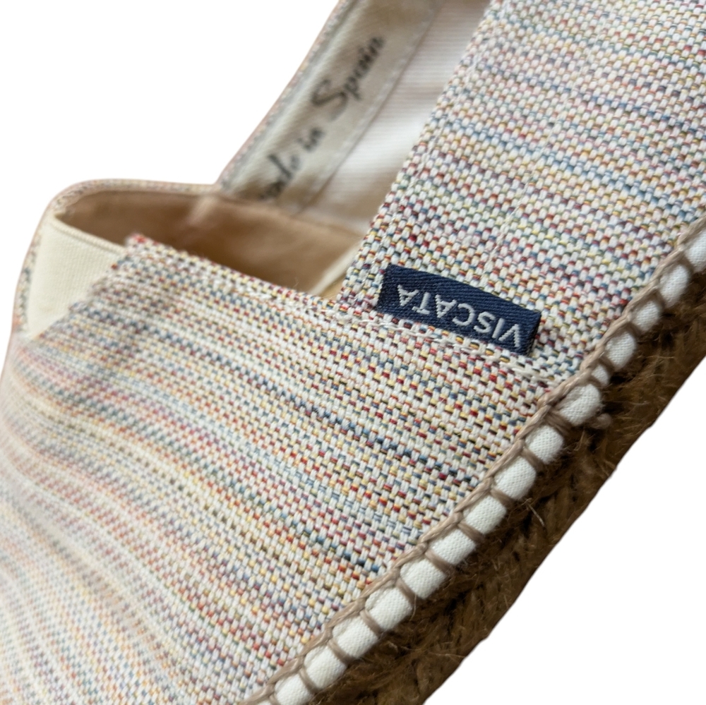 Viscata Barcelona Canvas Espadrille Flats Striped Size 39 - Picture 4 of 12
